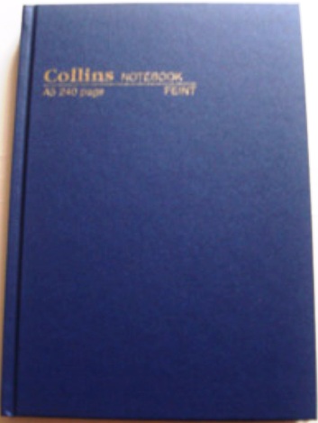 Collins 5600 A5 240 page Note book Feint Blue Cover